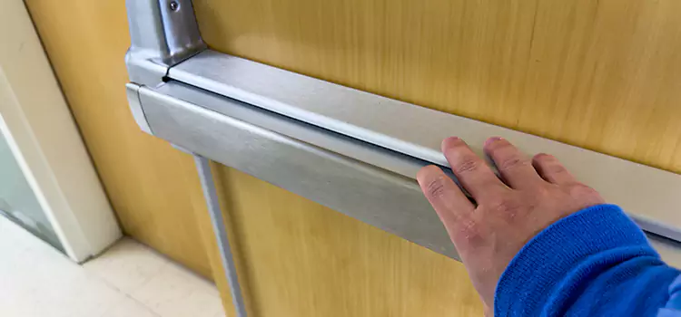 Installing a Push Bar on a Door Corinth